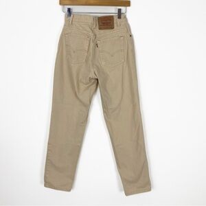 VINTAGE 90s LEVI’S 550 Relaxed Fit Tapered Leg Tan Khaki Denim Jeans size 7